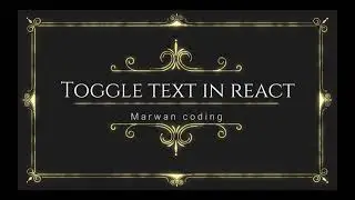 Toggle text in react| react substring |Marwan Coding