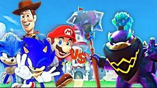 Sonic Mario woody Movie Sonic vs bowser Jr