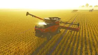My Farm 3 Field Big Corn Harvesting Mo river buttom farm fs25