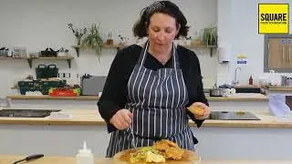 Sweetcorn fritters with mango salsa!