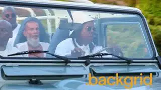 Jay-z rolling into billionaire Michael Rubin's 4th Of July party in the Hamptons.