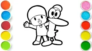 Pocoyo And Pato Cartoon Drawing, Painting & Coloring For Kids and Toddlers_ Child Art