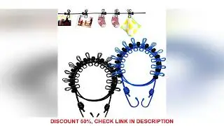 Portable Clothesline with 12 Clothespins, Travel Clothesline Stretchy Retractable Elastic Laundry Cl