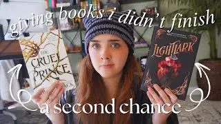 giving books I DNF a second chance ☠️✨ | Reading Vlog