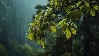 Rain on Leaves for Sleep Ambience and Relaxing Long-Form Natural Rainfall for Calm Rest