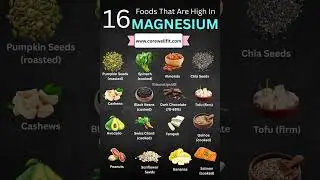 16 high magnesium foods 🥝 healthy food and healthy lifestyle #ytshorts #healthylifestyle #shorts