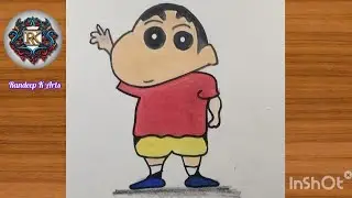 Funny Shin-chan Drawing | Easy Shinchan drawing #art