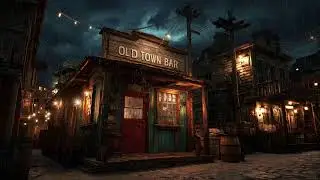 Silent Old Town Street • Rainy Western Lofi Ambience