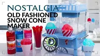 Nostalgia SCM525BL Vintage Countertop Snow Cone Maker Makes Delicious Frozen Treats
