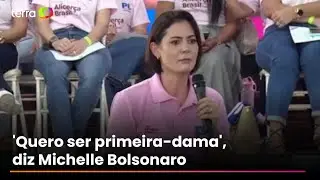 “Não quero ser presidente, quero ser primeira-dama”, afirma Michelle Bolsonaro em evento do PL