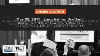 AUCTION: Surplus R&D, Biotechnical and Other High Quality Equipment from BioCity!
