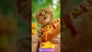 Newborn Kitty Steals Hotdog &ndash; And It&rsquo;s Bigger Than Her!
