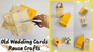 How to Reuse Old Wedding Cards | DIY 3 Paper Gift Boxes making Tutorials | Best Out of Waste Crafts