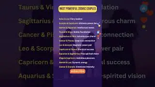 Most Powerful Zodiac Couples  #astrohoroscope #astrologyfacts #zodiac #zodiacsign #vedicastrology