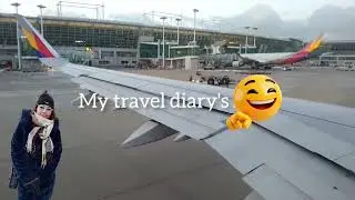 My travel flight ✈️ from Incheon Seoul Korea airport (stopover) PART-1 #travelflights #korea