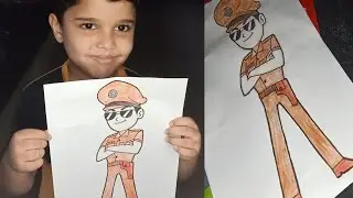 Ayan coloring his super hero Little Singam/coloring/Lehna's Kitchen