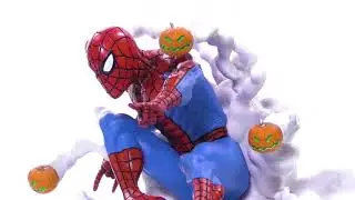 Marvel Comic Gallery Spider-Man Pumpkin Bombs PVC Diorama Unboxing + 360