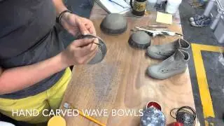 HAND CARVED WAVE BOWLS