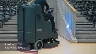 Nilfisk SC4000 Ride on Scrubber Dryer Sales Demo Video