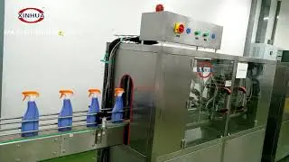 Cleaner Trigger Bottle Shrink Sleeve Applicator with steam tunnel and dryer machine