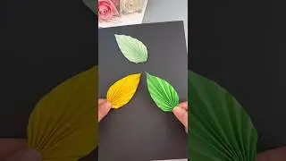 3d Paper leaves | How to make paper leaves | paper craft leaves #shorts #short