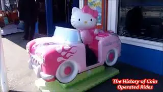 2000s Cogan Coin Operated Car Kiddie Ride - Hello Kitty Happy Car