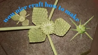 how to make nice craft from palm tree leaf 🌴//Diy bouquet💐 making #beautiful #viral #popular#craft💥🔥
