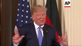 Trump welcomes Merkel to White House with little fanfare