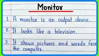 10 lines on Monitor essay in English | 10 lines on Computer Monitor | Computer Monitor essay