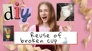 Once more reuse of broken cup 🍵 let's paint it🫟🎨#viralvideo #diy #foryou #art #painting #artlovers 