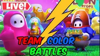 LIVE Fall Guys Yellow vs Blue Customs Shows Team Battles! Join Us!