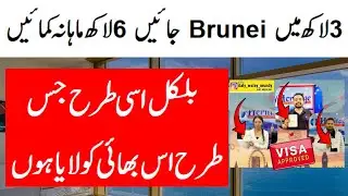 Brunei work permit in 3 lakh 6 lakh salary ! Earn 6 Lakh Rupees Per Month In Brunei