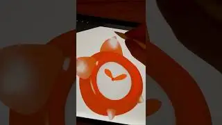 Alarm Clock Drawing, Painting and Coloring | How to draw in Procreate | #shorts