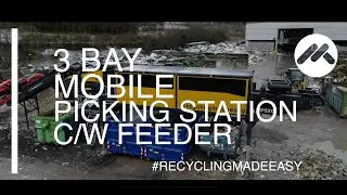 Mobile Picking Station 3 Bay processing C&D Waste with a Terex Finlay 883+ Spaleck