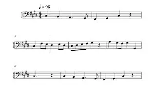 Jesus, Priceless Treasure bass by  J. Cruger, J. S. Bach