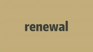 How to pronounce renewal  -Elin's english