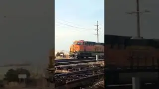 3-Unit BNSF Freight Train Thundering Through Montgomery