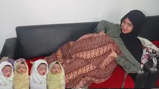 KAGET IBU HAMIL TIBA2  KONTRAKSI SAMPAI MELAHIRKAN BAYI KEMBAR 4 CANTIK SENDIRI SECARA NORMAL