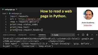 How to read a web page in Python