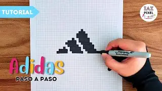 Como pintar el logo de ADIDAS  en PIXEL ART &ndash; Tutorial paso a paso #pixelart #adidas #logo