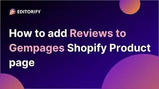How to add Reviews to Gempages Shopify Product page