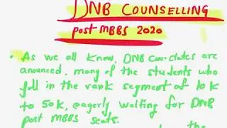Proper Guide to DNB Counselling 2020 By Dr M K Maheshwari | DNB 2020 |NEET PG 2020 Counselling Guide