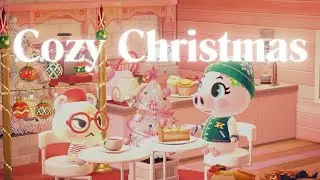 【ACNH】COZY CHRISTMAS CAFE ☕ 🎄| Relaxing Villager Ambience & Holiday Jazz Music | Animal Crossing