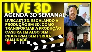 LIVECAST: ESCALANDO A PRODU&Ccedil;&Atilde;O 3D #impressao3d #3d #maker #agenda3d #tecnologia #tecnologia3d #scs 