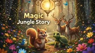 Jadui Jangal Ki Pyari Kahani 🌳✨ | Cute Squirrel & Turtle Story | Kids Moral Story Hindi 