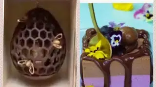 How to make chocolate cake/fancy chocolate cake Decorating Ideas