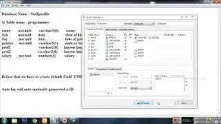 How to create MySql DataBase Table using MySql Query Browser