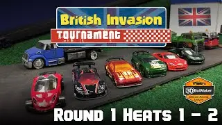 British Invasion Car Tournament Round 1 Heats 1&2 | Hot Wheels Diecast Racing