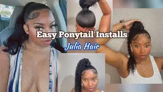 Body Wave & Kinky Curly Ponytail Install ft. Julia Hair