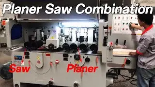 Heavy Duty Automatic Double Sided Planer Saw Combination 2 in 1 Intergrated Machine For Solid Wood